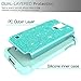 LeYi for S4 Case, Galaxy S4 Case with Tempered Glass Screen Protector [2 Pack], Glitter Bling Girls Women Design Dual Layer Hybrid Heavy Duty Protective Phone Case Cover for Samsung Galaxy S4 Mint