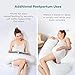 Sable Body Pillow Pregnancy Maternity with Adjustable Elastic Band, Ergonomic Maternity Pillow for Comfortable Sleeping & Nursing Support (Machine Washable Zipped Cover, Hypoallergenic Fill)