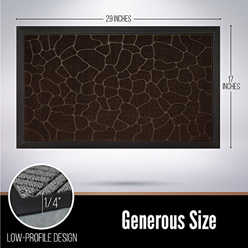 Gorilla Grip Original Durable Natural Rubber Door Mat, 29x17 Heavy Duty