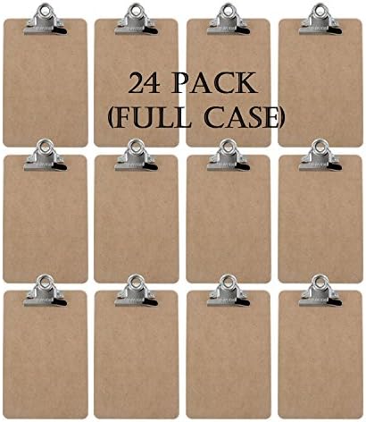 Memo Size (6"x9") Clipboard with High Capacity Clip (Case of 24), Earth Friendly and Made in The USA