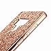 Ranyi Galaxy Note 9 Case, Full Body Glitter Sparkle Bling Shiny Rhinestone Design Slim Electroplated TPU Bumper Shock Absorbing Protective Case Cover for Samsung Galaxy Note 9 (2018), Rose Gold