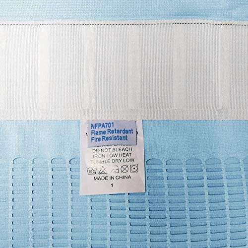 cololeaf 5ft Wide x 7ft Tall Flat Hooks Hanging for Hospital Medical Clinic SPA Lab Cubicle Curtain Divider Privacy Screen, in Blue Customizable