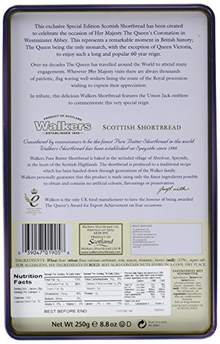 Walkers Shortbread Union Jack Queen Keepsake Tin, 8.8 Ounce