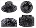 Saferin Women's Kentucky Derby Party Church Wedding Floral Organza Hat Black with Bowknot One Size