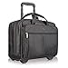 Solo New York Premium Leather 15.6-Inch Laptop Rolling Case , Black, D529