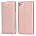 iPhone 8 Plus Leather Case, iPhone 7 Plus 5.5 Inch Folio Leather Wallet Case with Kickstand, Card Slots, Ultra-Strong Magnetic Closure, Flip Notebook Cover Case for iPhone 7 Plus / 8 Plus (Rose Gold)