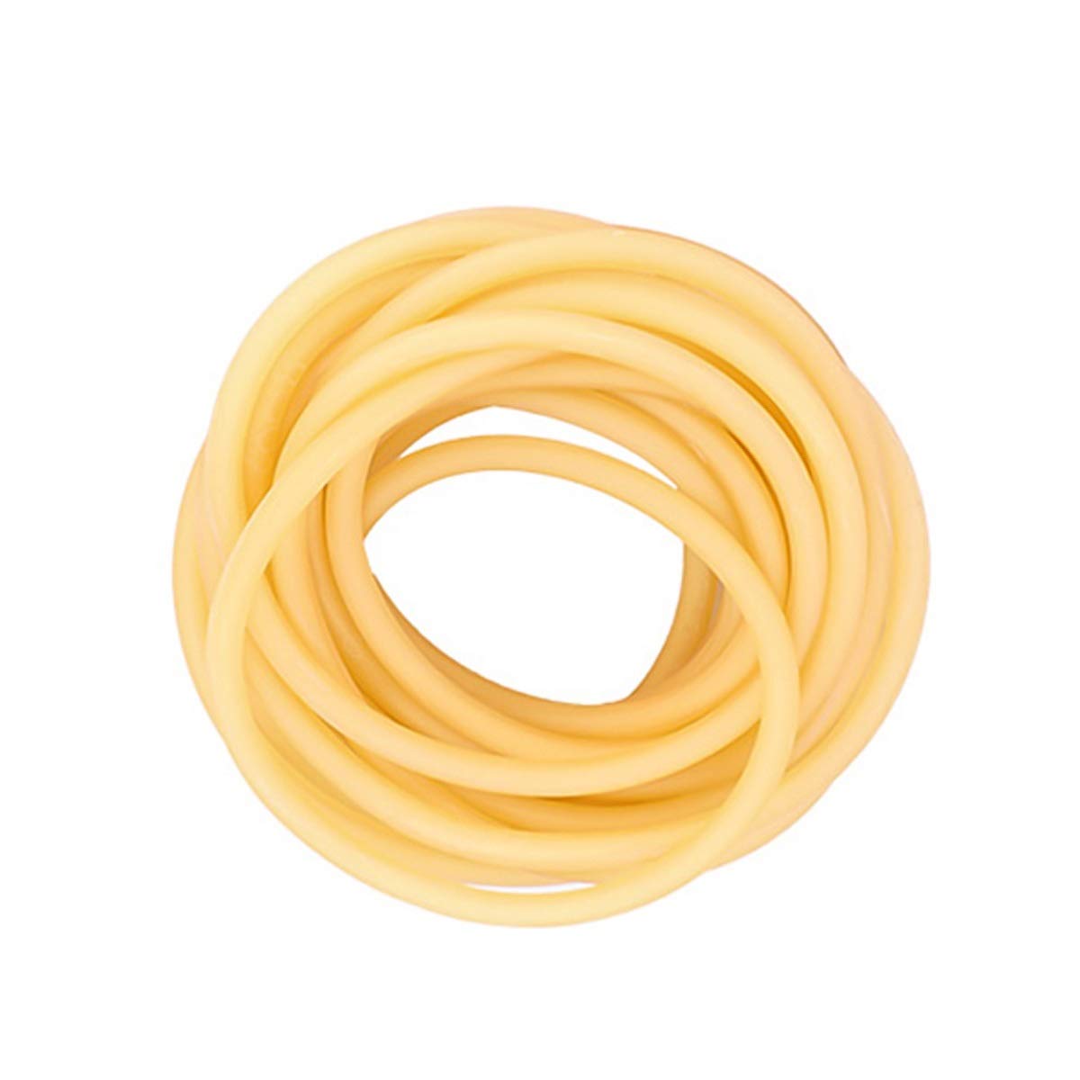 1M/2M/5M/10M Natural Latex Slingshots Tube Natural Latex Rubber Band Fitness Muscles Exercise Outdoor Natural Latex Slingshots Elastic Rubber Tube Tubing Band for Hunting Gym Exercise Magic