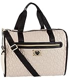Betsey Johnson Quilted Heart Carry On Weekender Travel Duffel Bag