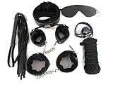 Demarkt 7 Pcs Restraint Sets Bondage Kits Sex Toys Handcuffs Legcuffs Whip
