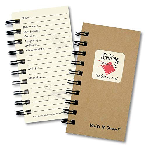 Quilting, The Quilter's Journal - MINI Kraft Hard Cover (Guided format to help keep track of projects!)