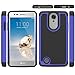 For LG Aristo Case, LG Phoenix 3 Case, LG Fortune Case, LG Rebel 2 LTE Case, LG Risio 2 Case, LG K8 2017 Case, OEAGO [Shockproof] Hybrid Dual Layer Defender Protective Case Cover (Blue)