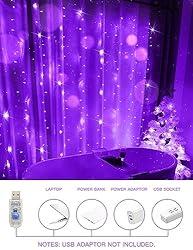 suddus Purple Halloween Window Lights Indoor, 200