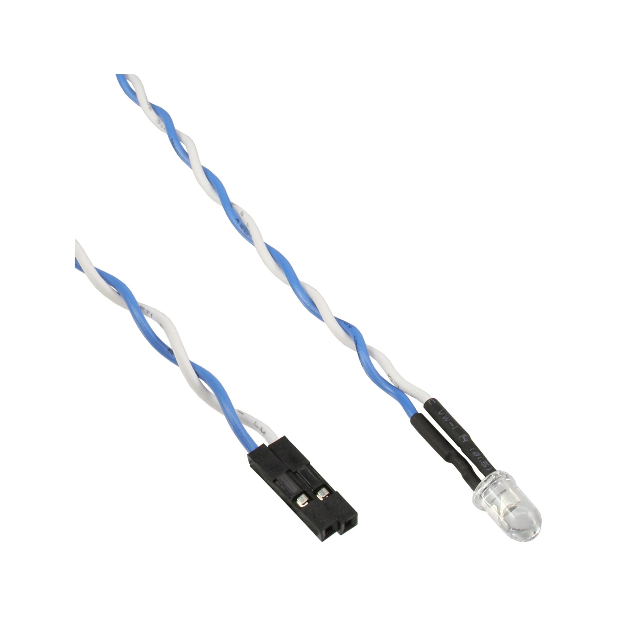 InLine 59910 A – LED Lamp (Black, Blue, Transparent, White, Blue, 5 mm, 5 mm, 900 mm)
