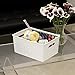 BINO Plastic Basket, Medium - White, Rectangular Cabinet Organizer, Multi-Use Storage Basket, Drawer and Cabinet-Friendly, Durable and Portable, Space Efficiency, Stock Management
