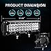 OEDRO 12Inch 120W LED Light Bar Tri-Row Spot Flood Combo Led Work Light Off Road Driving Fog Lamp Boat Lighting Fit for Truck Pickup Jeep SUV ATV UTV Tractor Golf Cart