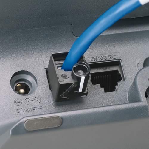 Recessed RJ45 Plug Lockin Devices and One Installation/Removal Tool