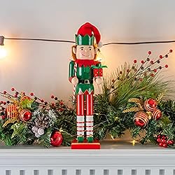 Ornativity Christmas Elf Holiday Nutcracker – Red