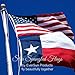 Texas State Flag 3x5-100% Made In USA using Tough, Long Lasting Nylon Built for Outdoor Use, Featuring A Bright Appliquéd Star and Sewn Using Superior Quadruple Stitching on Fly End
