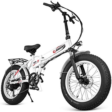 ENGWE Electric Mountain Bicycle, Sporting Fat Tire City Snow Bikes 6 Speed Gear eBike with 