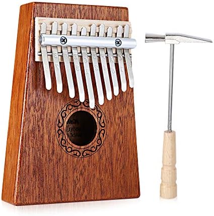 Robolife 10 Keys Kalimba Thumb Piano Finger Piano Musical Toys with Tune-Hammer and Music Book
