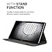 kwmobile Case Compatible with Huawei MediaPad M5 8 - Case PU Leather and Canvas Cover with Stand Feature - Grey/Black