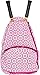 LISH Deuce Tennis Racket Backpack - Women's Geometric Square Printed Tennis Racquet Holder Bag (Rose)