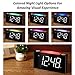 Extra Loud Alarm Clock with Bed Shaker for Heavy Sleepers, Deaf, Hearing Impaired, 7-Color Night Light, Large Digital Display, Full Range Dimmer, 12/24 H, Dual USB Charge Port for Kids Bedroom Pillow