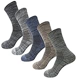 5Pack Men’s Multi Performance Cushion Hiking/Outdoor Crew Socks Year Round
