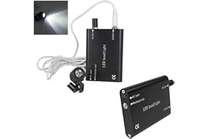funwill Led Dental Head Lights, Dental Headlight Battery Rechargeable Medical Binocular Loupes for Dental Surgical Medical