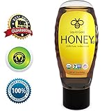Raw Honey 100% Pure Organic Unfiltered Grade A Delicious Pure Sugar Alternative for Tea and Baking Healing Whole Food for Beauty and Health Natural Skin Care for Acne and Dark Spots with Vitamin C
