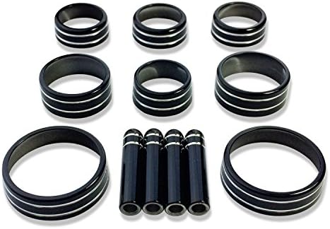 American Brother Designs ABD-1414GBA Black Gloss OEM Paint Silverado/Sierra 12 Piece Interior Kit 8 Inch Screen