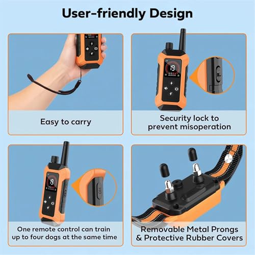 Dog Shock Collar with Light 2 Pack (5–150Lbs), 4400FT Waterproof 2 Dog Training Collar with Remote Control 5 Training Modes Rechargeable Electric Dog Collar, E Collars for Small Medium Large Dogs