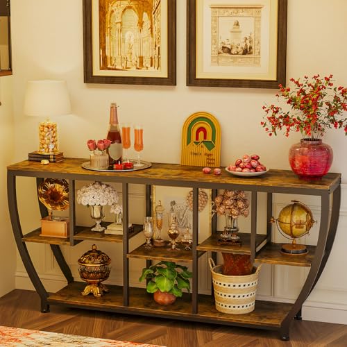Simple Wisdom Credenza recibidor,recibidor con estantes Mesa de Consola, Mesa Consola rústica,Mueble para Entrada de casa,mesas Decorativa detrás del sofá,Adecuado para salón,recibidor,recibidor