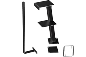 BUYYAH Trailer Step with Handle, Dual-Step Universal Boat Hauler Step, Suitable for Various Types of Boat Hauler Frames, Black Heavy-Duty Hauler Step