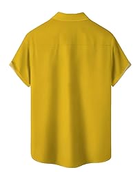 Gwnnb Bowling Shirts for Men Geometric Print Short