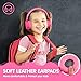 Kids Headphones On-Ear Comfortable Foldable Headphones for Kids Lightweight Stereo Headset for Kids Childrens Girls Boys Smartphone PC Tablet MP3/4 Video Game Toddler Headphones (Pink)