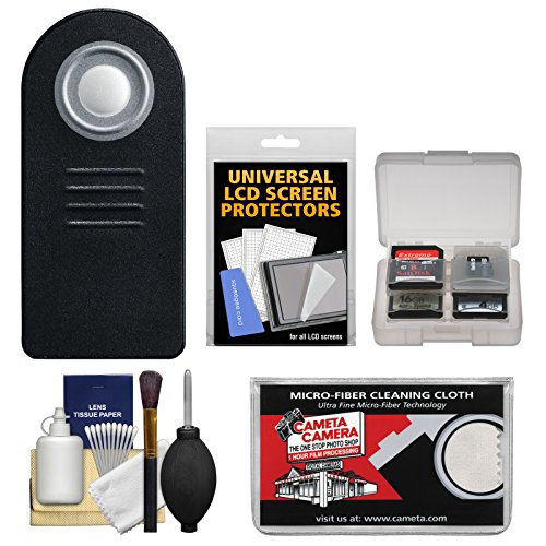 RC-6 Wireless Shutter Release Remote Control + Accessory Kit for Canon Rebel SL1, T5i, T6i, T6s, T7i, EOS 70D, 77D, 80D, 6D, 7D, 5D Mark III, IV