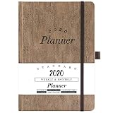 2020 Planner - Weekly & Monthly Planner with Tabs, 5.75" x 8.25", Pen Holder, Thick Paper + Back Pocket with 79 Notes Pages + Gift Box - Cork