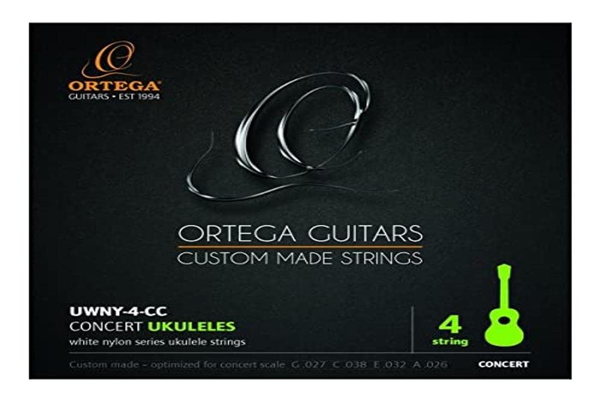 Ortega Guitars Concert Ukulele Strings – Custom Made Strings Series – Nylon (UWNY-4-CC)