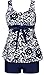 Tragarse Swimsuit Women's Plus Size Retro Two Piece Tankini Swimwear