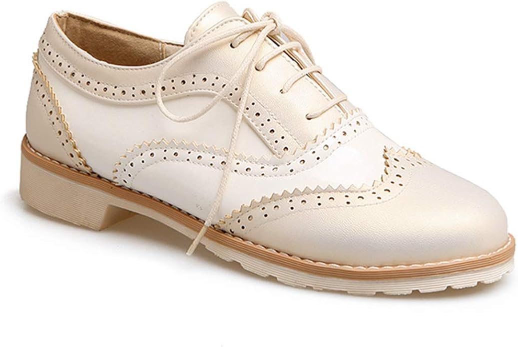MISTU Women�s Two Tone Flat Saddle Oxfords