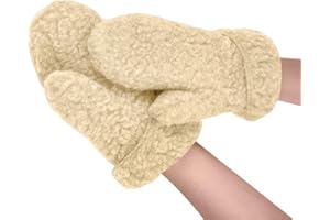 Extremely warm 100% natural merino sheep wool mittens for men and women. Good for arthritis, outdoors, gifts