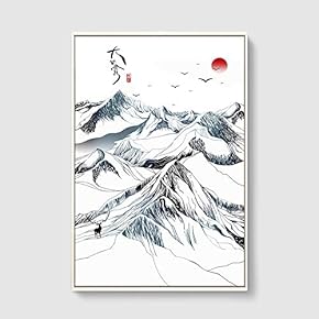 Framed Home Artwork Nordic Style Abstract Color for...