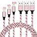Lightning Cable, IWAVION 3pack 3ft 6ft 10ft Nylon Braided Lightning to USB iPhone Charger Cord with Aluminum Connector for iPhone 7/7 Plus/6s/6s Plus/6/6Plus/SE/5s/5c/5, iPad/iPod – Black/Rose Gold