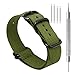 CIVO Heavy Duty G10 Zulu Military Watch Bands NATO Premium Ballistic Nylon Watch Strap 5 Black Rings with Stainless Steel Buckle 20mm 22mm 24mm (army green, 20mm)