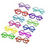 BESTOYARD Plastic Wizard Glasses Kids Cute Glasses Frame Without Lenses for Birthday Halloween Costume Party Supplies Pack of 12 （Random Color）