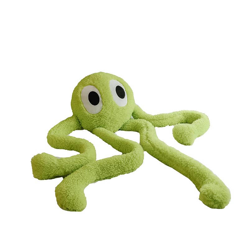 Xshelley Long Legs Octopus, Large Stuffed Animal Octopus Plush Toy, Pillow, Cushion, Soft Octopus Stuffed Sea Animal, Children's Gift (Green height of 1 meter)
