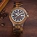 LeeEv Mens Wooden Watch, Wood Wrist Watch Handcrafted Sandalwood Vintage Calendar Analog Quartz Wooden Watches Gifts for Men