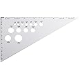 Alumicolor Aluminum 8 Inch Calibrated Drafting Triangle, 30/60/90 Degree