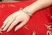 Merdia Women's 999 Sterling Silver Fu Flower Carved Bangle Bracelet 23g Weight for Wedding Gift